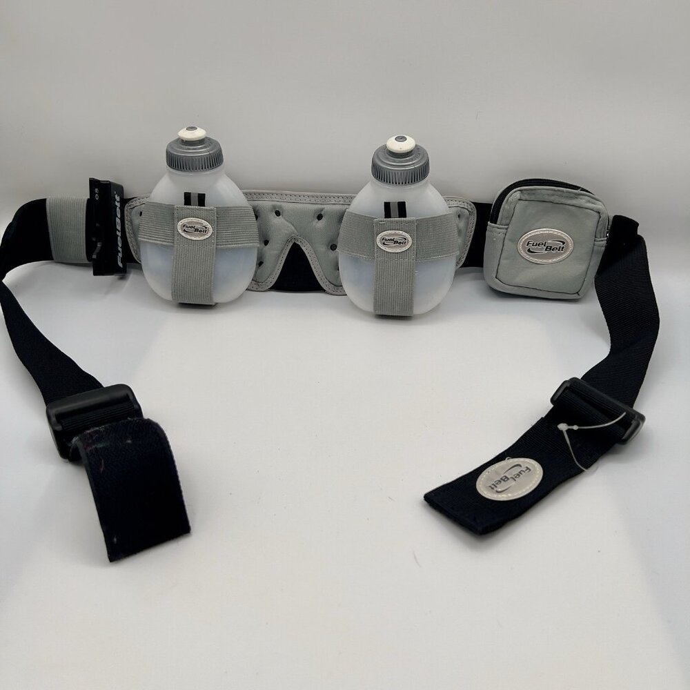 Fuel belt Hydration Belt Velvro Latch  W/zip Storage Pouch 7oz Bottles All Sizes